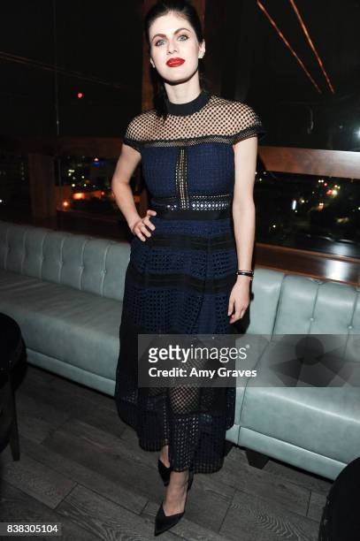 Alexandra Daddario attends The Layover film premiere after-party hosted by DIRECTV at The Highlight Dream Hollywood with Foster Grant and SVEDKA on...