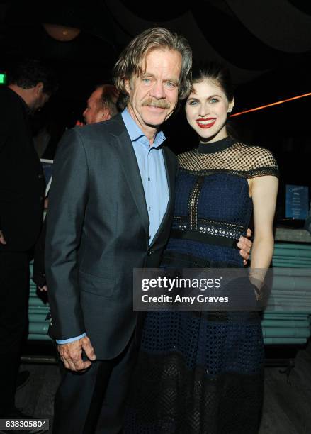 William H. Macy and Alexandra Daddario attend The Layover film premiere after-party hosted by DIRECTV at The Highlight Dream Hollywood with Foster...