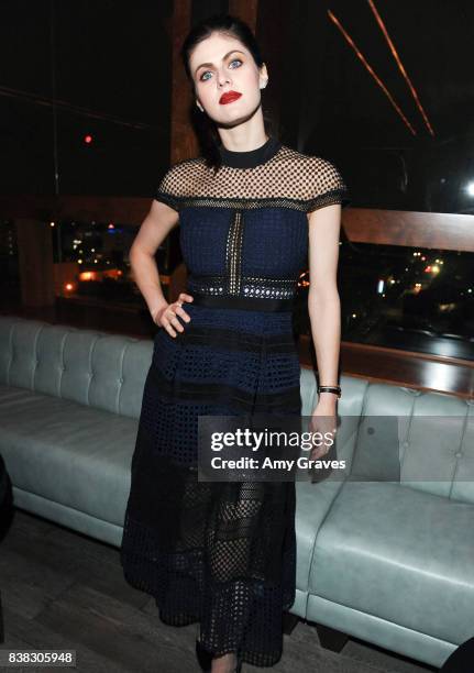 Alexandra Daddario attends The Layover film premiere after-party hosted by DIRECTV at The Highlight Dream Hollywood with Foster Grant and SVEDKA on...