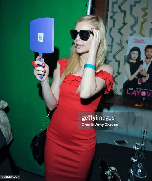 Izabella Miko attends The Layover film premiere after-party hosted by DIRECTV at The Highlight Dream Hollywood with Foster Grant and SVEDKA on August...