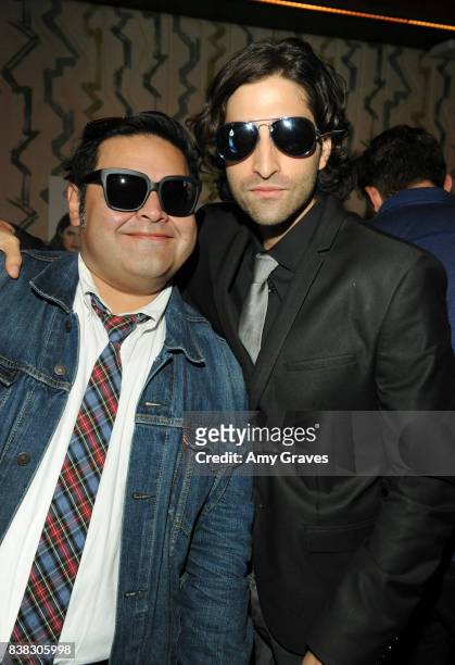 Joe Nunez and Joey Bicicchi attends The Layover film premiere after-party hosted by DIRECTV at The Highlight Dream Hollywood with Foster Grant and...