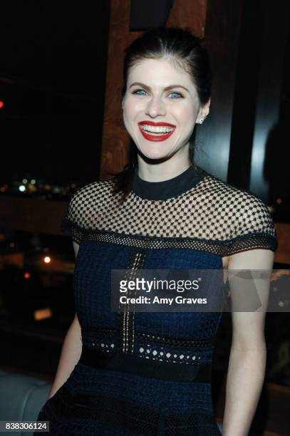Alexandra Daddario attends The Layover film premiere after-party hosted by DIRECTV at The Highlight Dream Hollywood with Foster Grant and SVEDKA on...