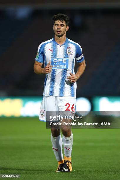 Christopher Schindler of Huddersfield Town during the Carabao Cup Second Round match between Huddersfield Town and Rotherham United at The John...