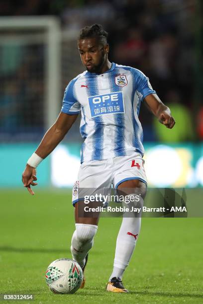 Kasey Palmer of Huddersfield Town during the Carabao Cup Second Round match between Huddersfield Town and Rotherham United at The John Smiths Stadium...