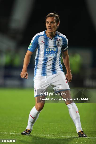 Dean Whitehead of Huddersfield Town during the Carabao Cup Second Round match between Huddersfield Town and Rotherham United at The John Smiths...