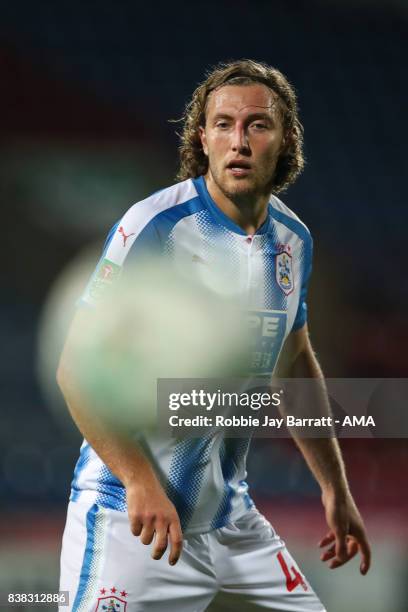 Michael Hefele of Huddersfield Town during the Carabao Cup Second Round match between Huddersfield Town and Rotherham United at The John Smiths...