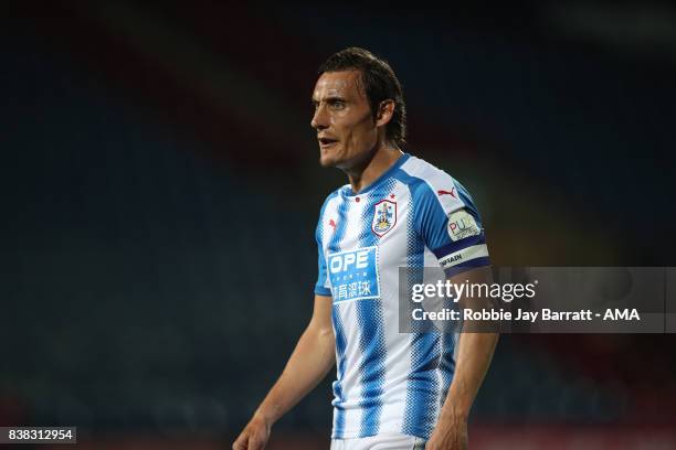 Dean Whitehead of Huddersfield Town during the Carabao Cup Second Round match between Huddersfield Town and Rotherham United at The John Smiths...