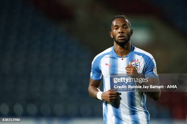 Kasey Palmer of Huddersfield Town during the Carabao Cup Second Round match between Huddersfield Town and Rotherham United at The John Smiths Stadium...