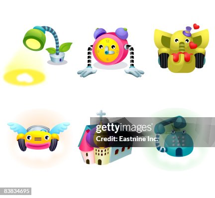Various objects displayed against white background Various objects displayed against white background