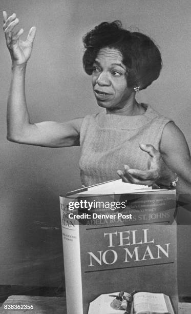 Mrs. Zepha Grant Gives A Lively Book Review She'll review 'Tell No Man' at Denver YWCA Thursday. Credit: Denver Post