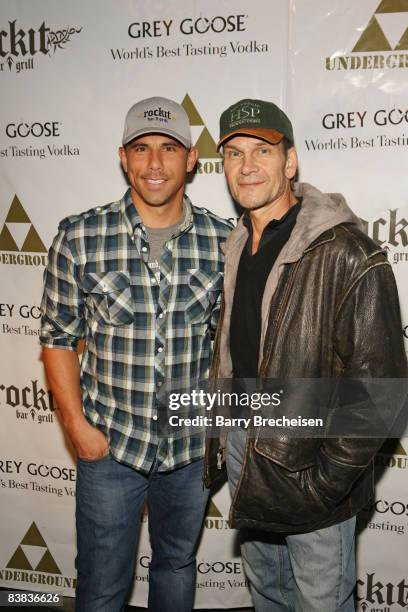 Billy Dec and Patrick Swayze attend The Beast Wrap - Party presented by Grey Goose Vodka at The Underground on November 23, 2008 in Chicago, Illinois.