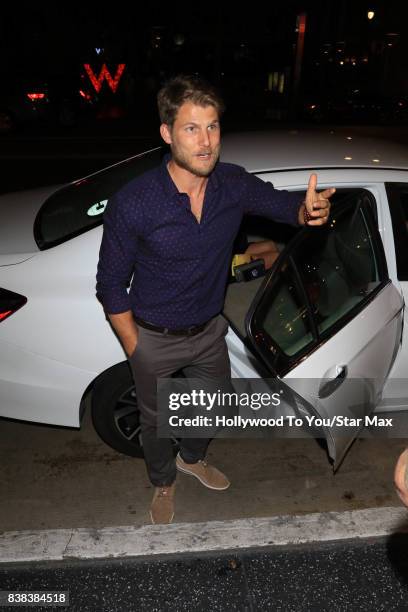 Travis Van Winkle is seen on August 23, 2017 in Los Angeles, CA.