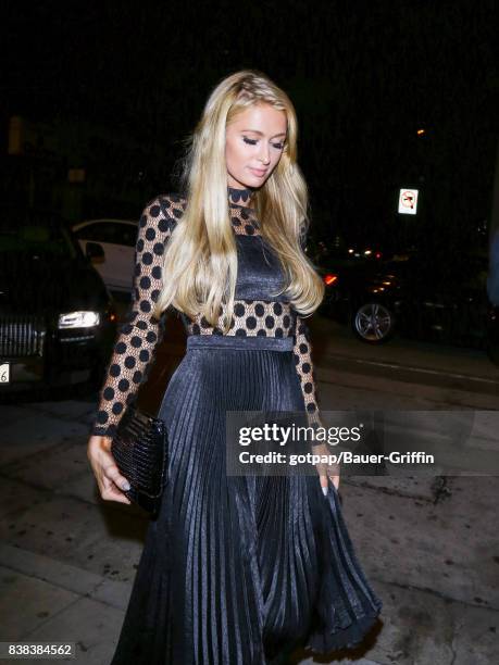 Paris Hilton is seen on August 23, 2017 in Los Angeles, California.