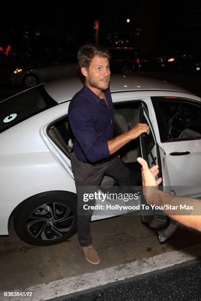 Travis Van Winkle is seen on August 23, 2017 in Los Angeles, CA.