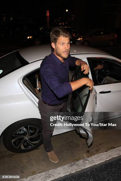 Travis Van Winkle is seen on August 23, 2017 in Los Angeles, CA.