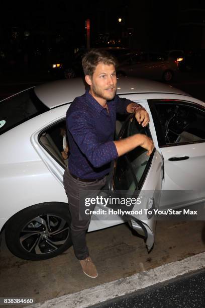 Travis Van Winkle is seen on August 23, 2017 in Los Angeles, CA.