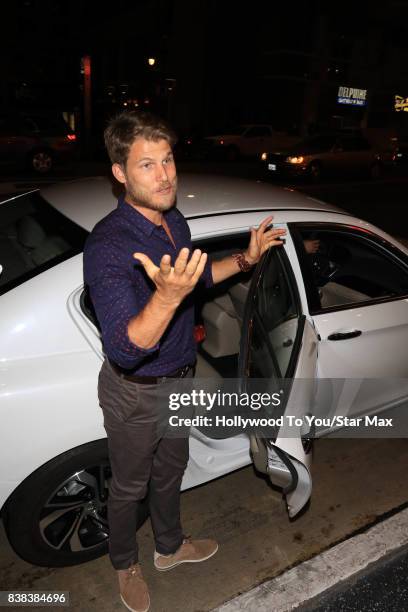 Travis Van Winkle is seen on August 23, 2017 in Los Angeles, CA.