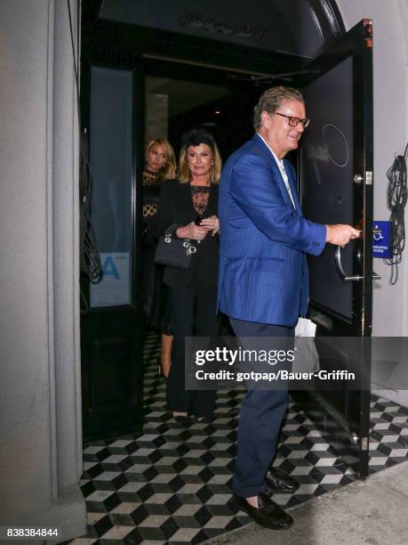 Paris Hilton, Kathy Hilton and Richard Hilton are seen on August 23, 2017 in Los Angeles, California.