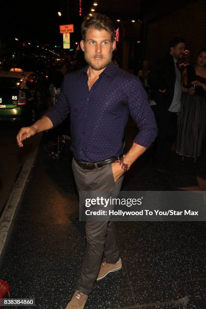 Travis Van Winkle is seen on August 23, 2017 in Los Angeles, CA.