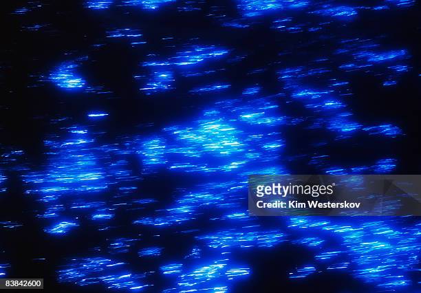 blue jiggly sunlight reflections motion blur dark - westerskov stock pictures, royalty-free photos & images