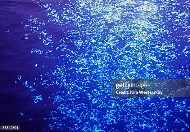 sunlight reflecting on sea complex blue patterns  - westerskov stock pictures, royalty-free photos & images