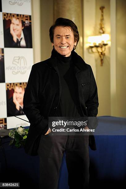 Spanish singer Raphael presents his new album "Raphael 50 Anos Despues" at Ritz Hotel on November 27, 2008 in Madrid, Spain.