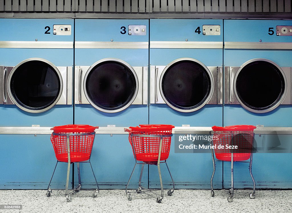 Driers at laundromat