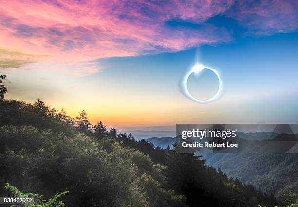 stargate to the great smokey mountains - eclipse total - fotografias e filmes do acervo