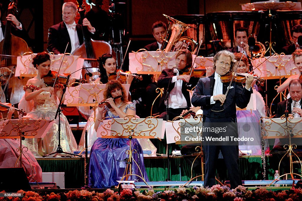 Andre Rieu Audience Andre Rieu and his orchestra perform on stage at ANZ Stadium on... News ...