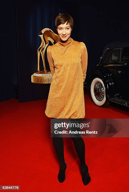 Actress Johanna Wokalek arrives at the Bambi Awards 2008 on November 27, 2008 in Offenburg, Germany.