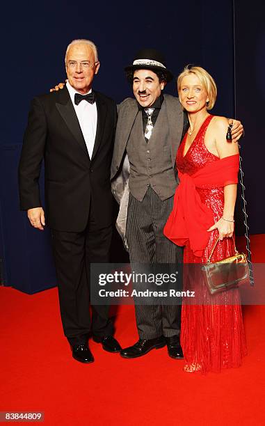 Franz Beckenbauer and wife Sybille arrives to the Bambi Awards 2008 on November 27, 2008 in Offenburg, Germany.