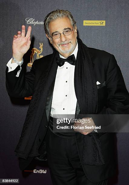 Singer Placido Domingo arrives at the Bambi Awards 2008 on November 27, 2008 in Offenburg, Germany.