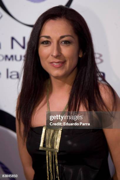 Singer Angeles Munoz of Spanish band Camela attends the Promusicae Gold Disc Awards photocall at Joy Eslava Club on November 27, 2008 in Madrid,...