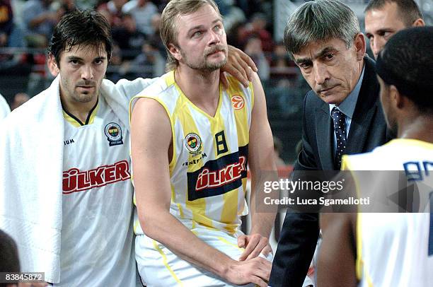 Bogdan Tanjevic, Head Coach of Fenerbahce Ulker during the Euroleague Basketball Game 5 match between Lottomatica Roma and Fenerbahce Ulker Istanbul...