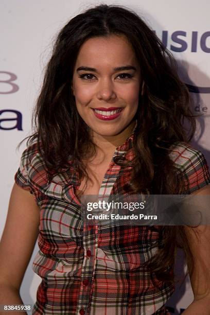 Singer Beatriz Luengo attends the Promusicae Gold Disc Awards photocall at Joy Eslava Club on November 27, 2008 in Madrid, Spain.