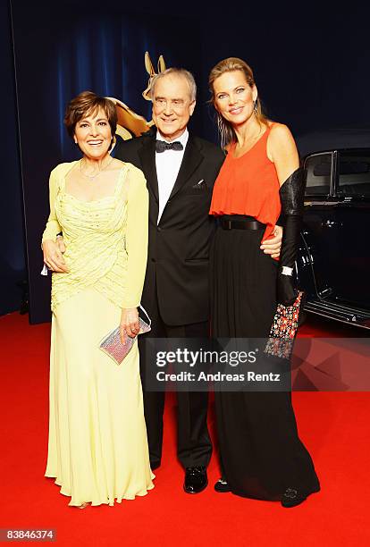 Kurt and Paola Felix and Nina Ruge arrive at the Bambi Awards 2008 on November 27, 2008 in Offenburg, Germany.