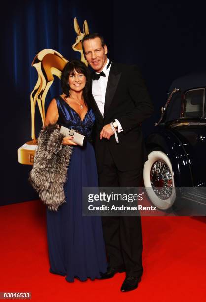 Former Box champion Henry Maske and wife Manuela arrive at the Bambi Awards 2008 on November 27, 2008 in Offenburg, Germany.