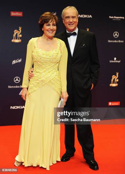 Paola and Kurt Felix arrives to the Bambi Awards 2008 on November 27, 2008 in Offenburg, Germany.