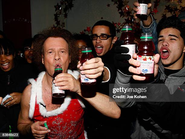 Richard Simmons pumps up Black Friday shoppers with the "Cranergy Holiday Hustle" at the world's largest store, Macy's Herald Square on November 28,...