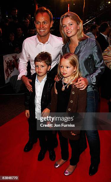 Jason Donovan, wife Angela Malloch and family arrive at the High School Musical 3: Senior Year UK Premiere held at the Empire Cinema Leicester Square...