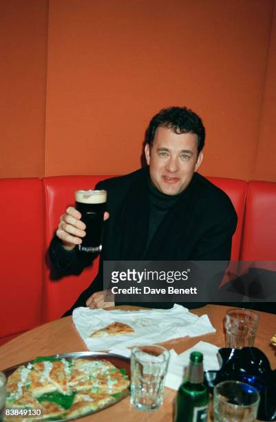 Actor Tom Hanks at the London premiere after-party for 'That Thing You Do!', 9th January 1997.