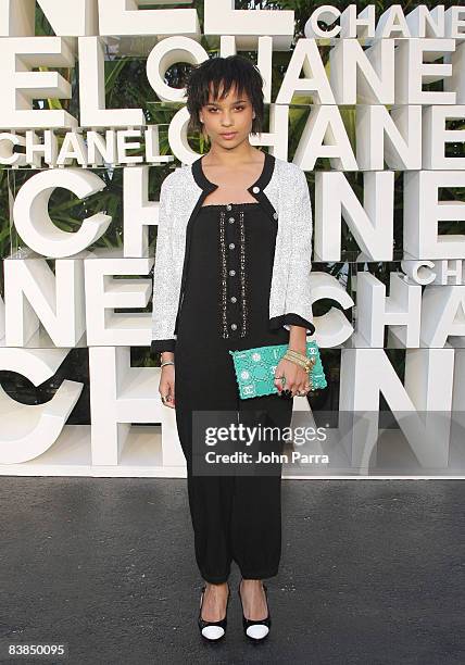 Actress Zoe Kravitz attends the CHANEL 2008/09 Cruise Show at The Raleigh Hotel on May 15, 2008 in Miami Beach, Florida