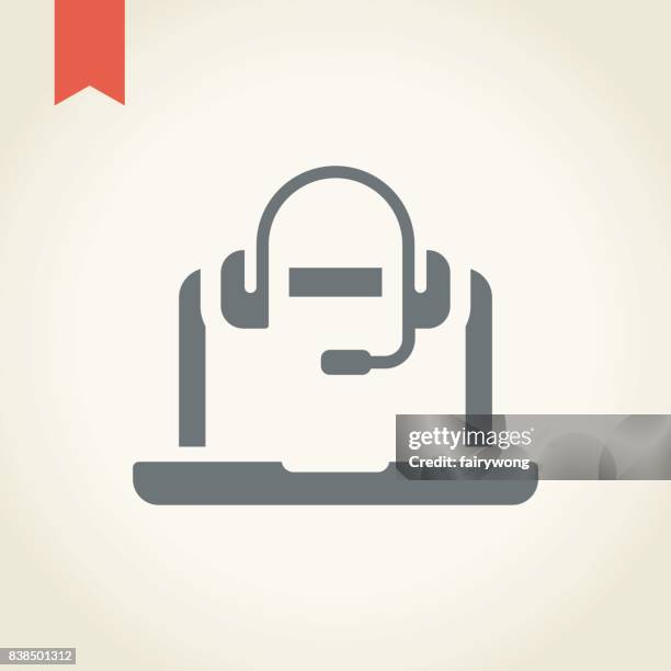 online customer support icon - reception screen stock illustrations