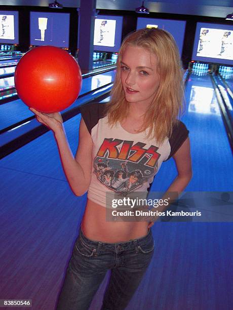 Model Lydia Hearst attends 2008 Thanksgiving Eve at Lucky Strike Lanes on November 26, 2008 in New York City.