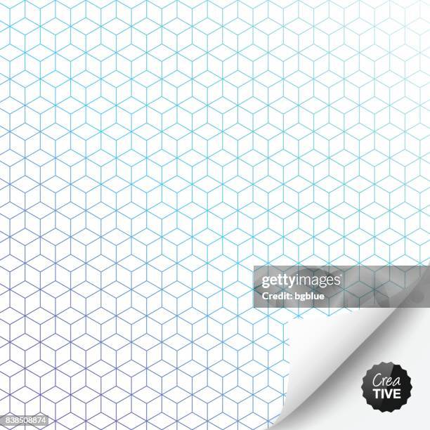 abstract geometric background with curled page - folded corner stock illustrations