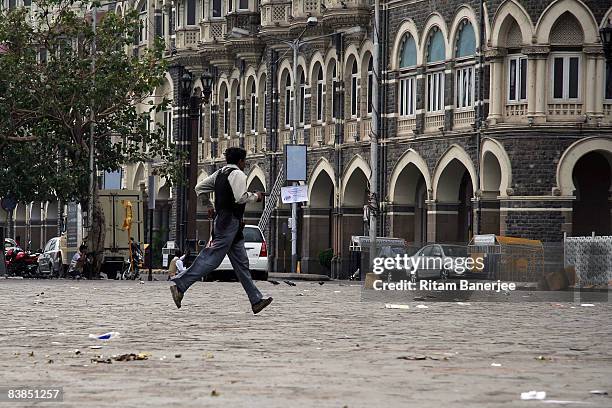 The military move in near the Taj Mahal Hotel on November 28, 2008 in Mumbai, India. Following terrorist attacks on three locations in the city,...