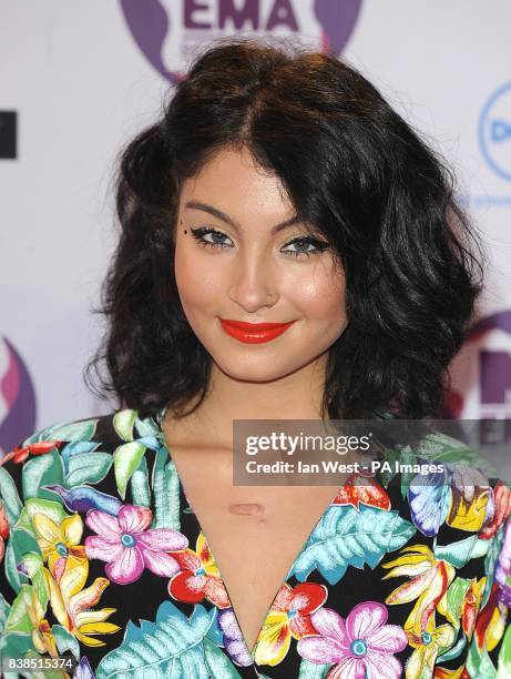 Yasmin arriving for the 2011 MTV Europe Music Awards at the Odyssey Arena, Belfast.