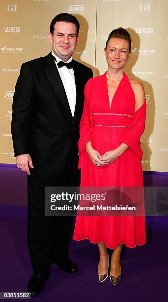 Hubertus Heil and his wife Solveig Orlowski attend the annual German media ball 'Bundespresseball' on November 28, 2008 in Berlin, Germany.