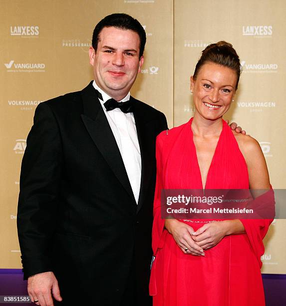 Hubertus Heil and his wife Solveig Orlowski attend the annual German media ball 'Bundespresseball' on November 28, 2008 in Berlin, Germany.