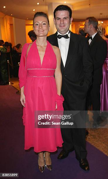 Hubertus Heil, General Secretary of the German Social Democrats and his wife Solveig Orlowski attend the Bundespresseball 2008 at the...